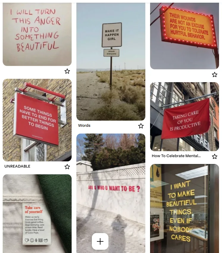 Social branding moodboard
