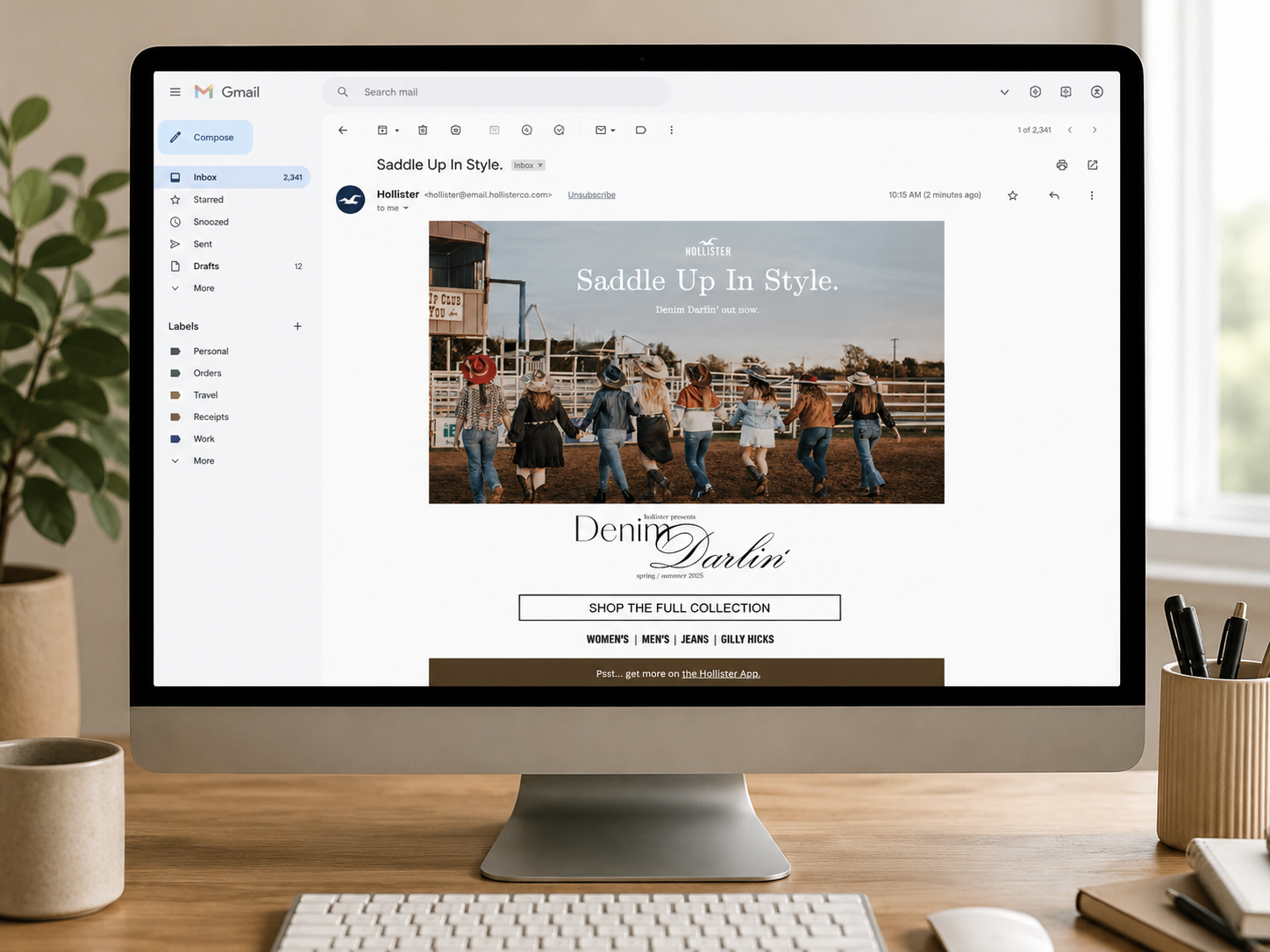Email blast mockup