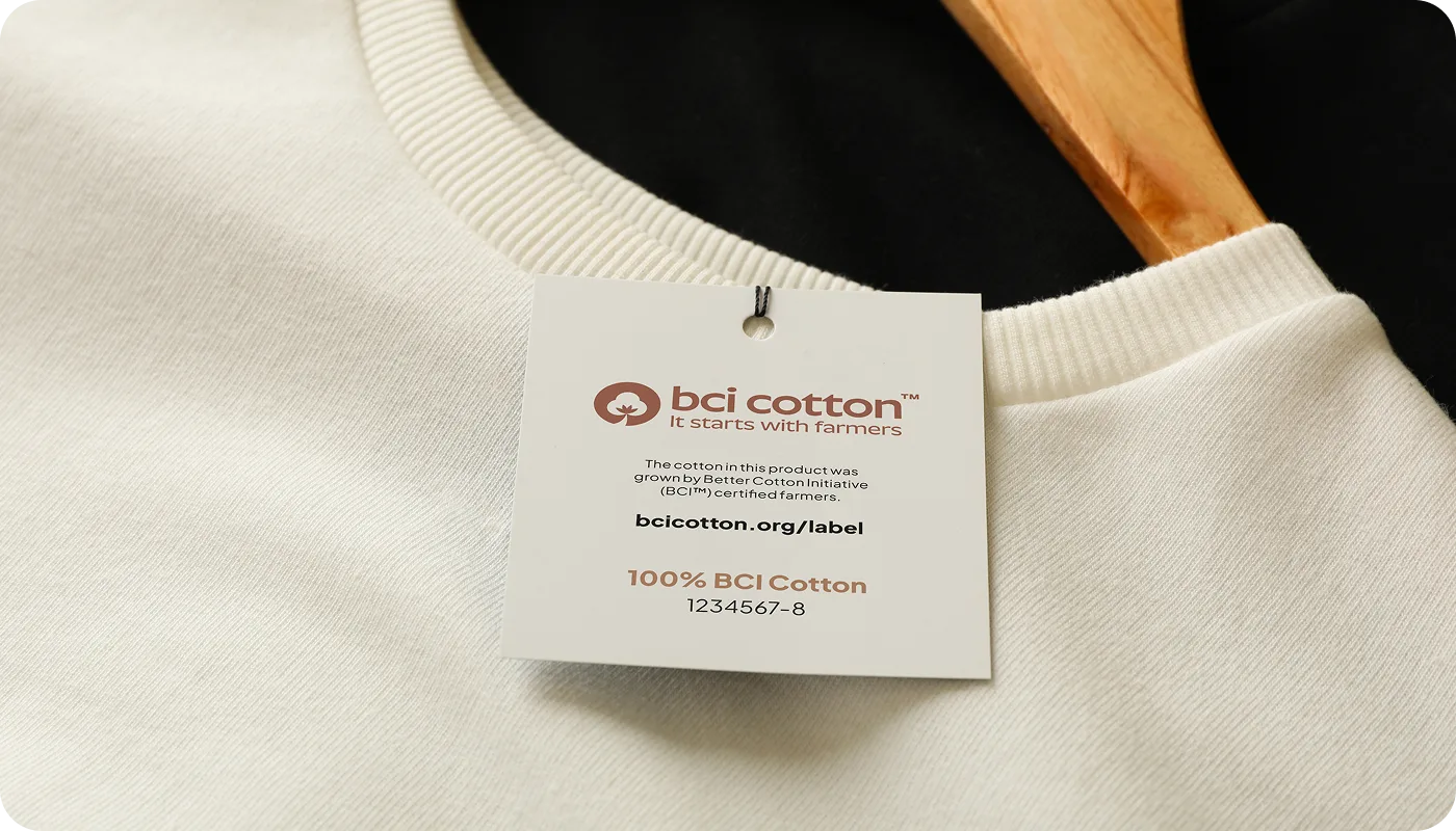 BCI Cotton label — It starts with farmers, 100% BCI Cotton certified
