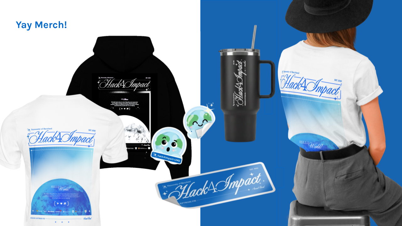 Hack4Impact reimagined merch design 2