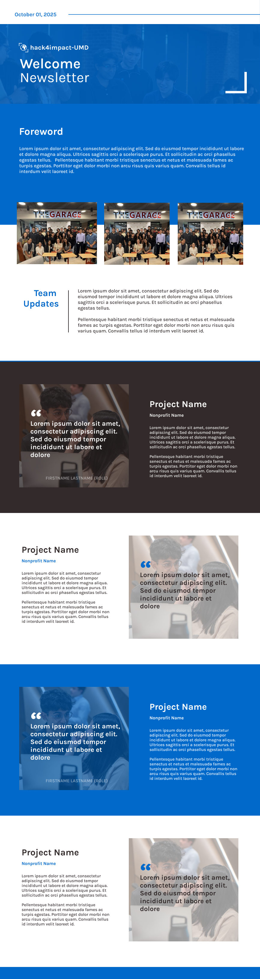 Hack4Impact newsletter template