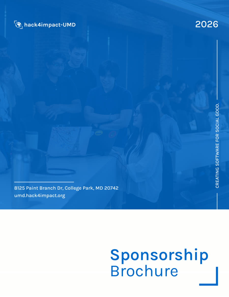Hack4Impact Sponsorship Brochure page 1