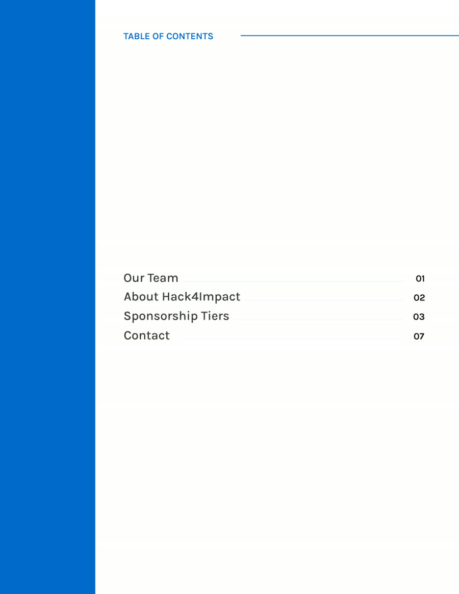 Hack4Impact Sponsorship Brochure page 3