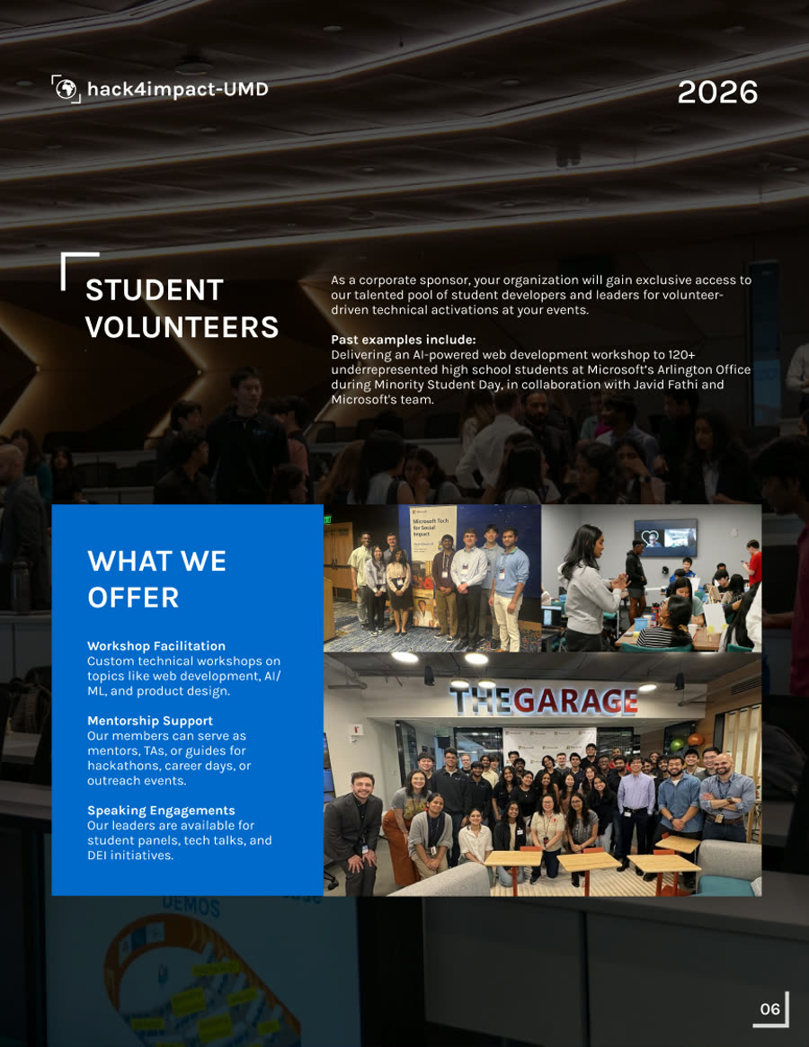 Hack4Impact Sponsorship Brochure page 9