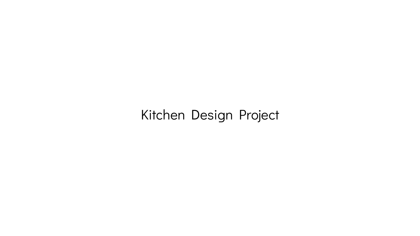 Kitchen Design Project title slide