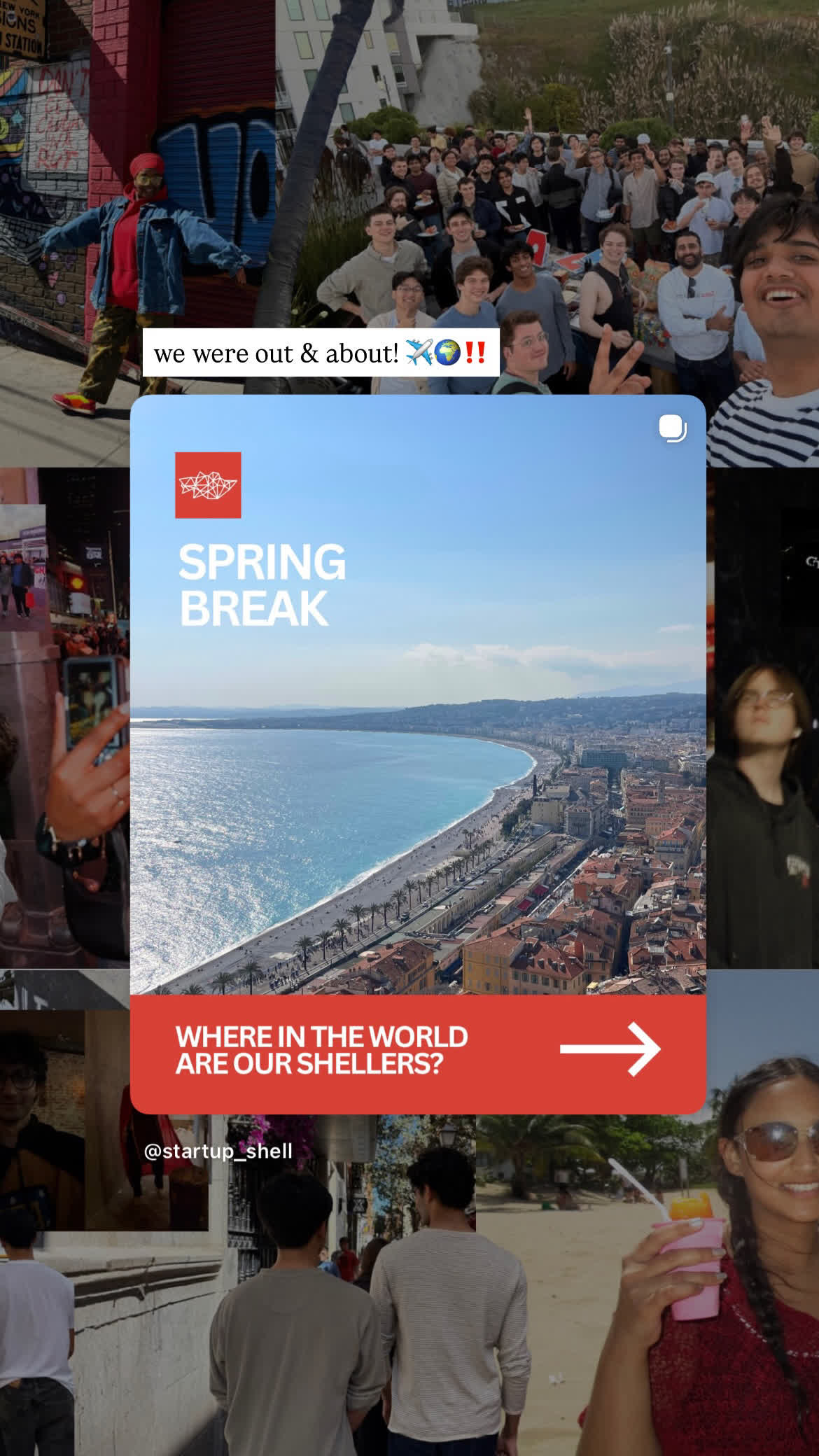 Startup Shell Instagram story with caption copy