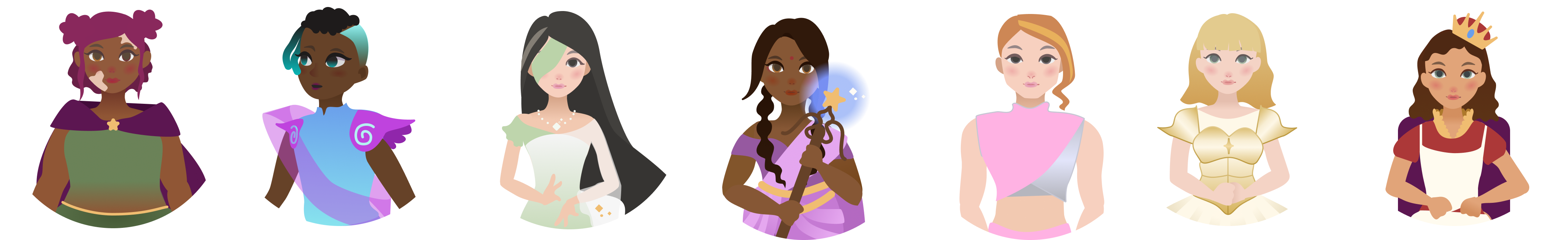 Technica character design — group graphic